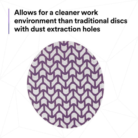 3M 710W Cubitron II Net Disc, 240+, 5 in x NH, Die 500X, Purple, Hook and Loop, Virtually Dust-Free (7100288133) (300 Pack) - 7