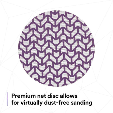 3M 710W Cubitron II Hookit Net Disc, 320+, 5 in x NH, Die 500X, Purple (7100288134) (300 Pack) - 4