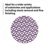 3M 710W Cubitron II Hookit Net Disc, 320+, 5 in x NH, Die 500X, Purple (7100288134) (300 Pack) - 10