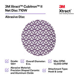 3M 710W 88456 Cubitron II Net Disc, 120+, 6 in x NH, Die 600Z, Hook & Loop, Purple (7100288136) (300 Pack) - 2