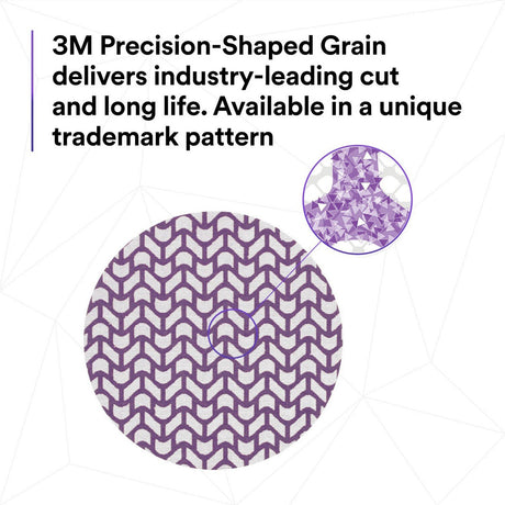 3M 710W 88462 Cubitron II Clean Sanding Xtract Net Disc, 320+, 6 in x NH, Die 600Z, Purple, Hook and Loop (7100288139) (300 Pack) - 6