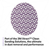3M 710W 88462 Cubitron II Clean Sanding Xtract Net Disc, 320+, 6 in x NH, Die 600Z, Purple, Hook and Loop (7100288139) (300 Pack) - 7