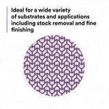 3M 710W 88462 Cubitron II Clean Sanding Xtract Net Disc, 320+, 6 in x NH, Die 600Z, Purple, Hook and Loop (7100288139) (300 Pack) - 10