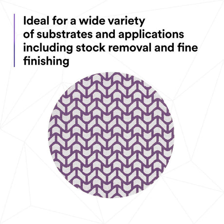 3M 710W 88462 Cubitron II Clean Sanding Xtract Net Disc, 320+, 6 in x NH, Die 600Z, Purple, Hook and Loop (7100288139) (300 Pack) - 10