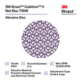 3M 710W Cubitron II Hookit Net Disc, 220+, Purple, 5 in x NH, Die 500X (7100288230) (300 Pack) - 2
