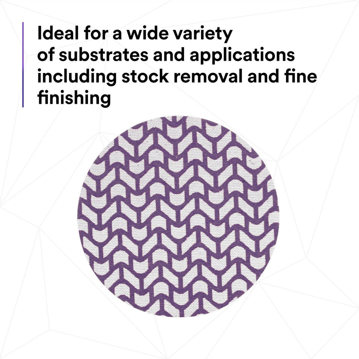 3M 710W Cubitron II Hookit Net Disc, 220+, Purple, 5 in x NH, Die 500X (7100288230) (300 Pack) - 10