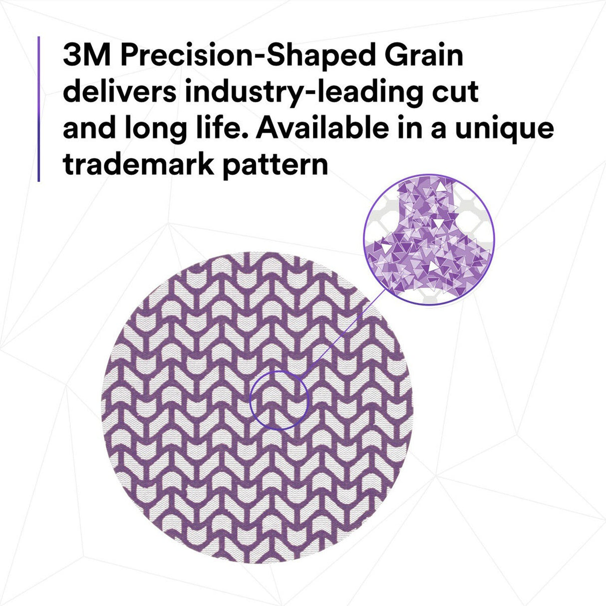 3M 710W 88457 Cubitron II Net Disc, 150+ Grit, 6 in, Die 600Z, Hook and Loop, Purple (7100288232) (300 Pack) - 5
