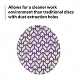 3M 710W 88472 Cubitron II Net Disc, 150+ Grit, Purple, 5 in x NH, Die 500X, Hook and Loop (7100288234) (300 Pack) - 8