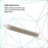3M 08193 Static Mixing Nozzle, Cascade Mix Meter Nozzle, 200 mL, Gold (7100290361) (36 Pack) - 4