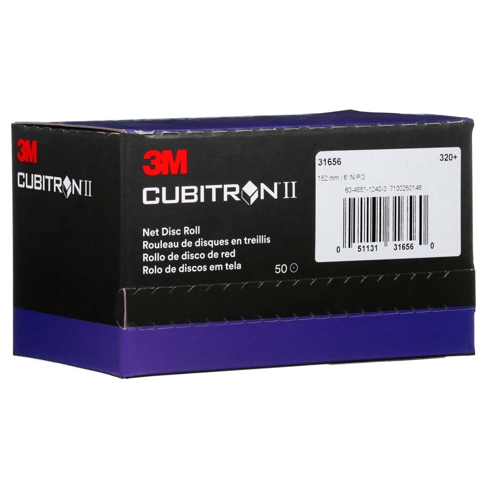 3M 31656 Cubitron II Net Disc Roll , Fastest-Cutting, Longest-Lasting, Dust Capture, 6 in, 320+ grade, Discs (7100291570)  - (6Pack) - 6