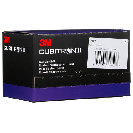 3M 710W Cubitron II Hookit Net Disc Roll, Precision Shaped Ceramic, 80 Plus Grit, Purple, 6 in, 50 Discs per Roll (31650) (7100291684)  - (6 Pack) - 7