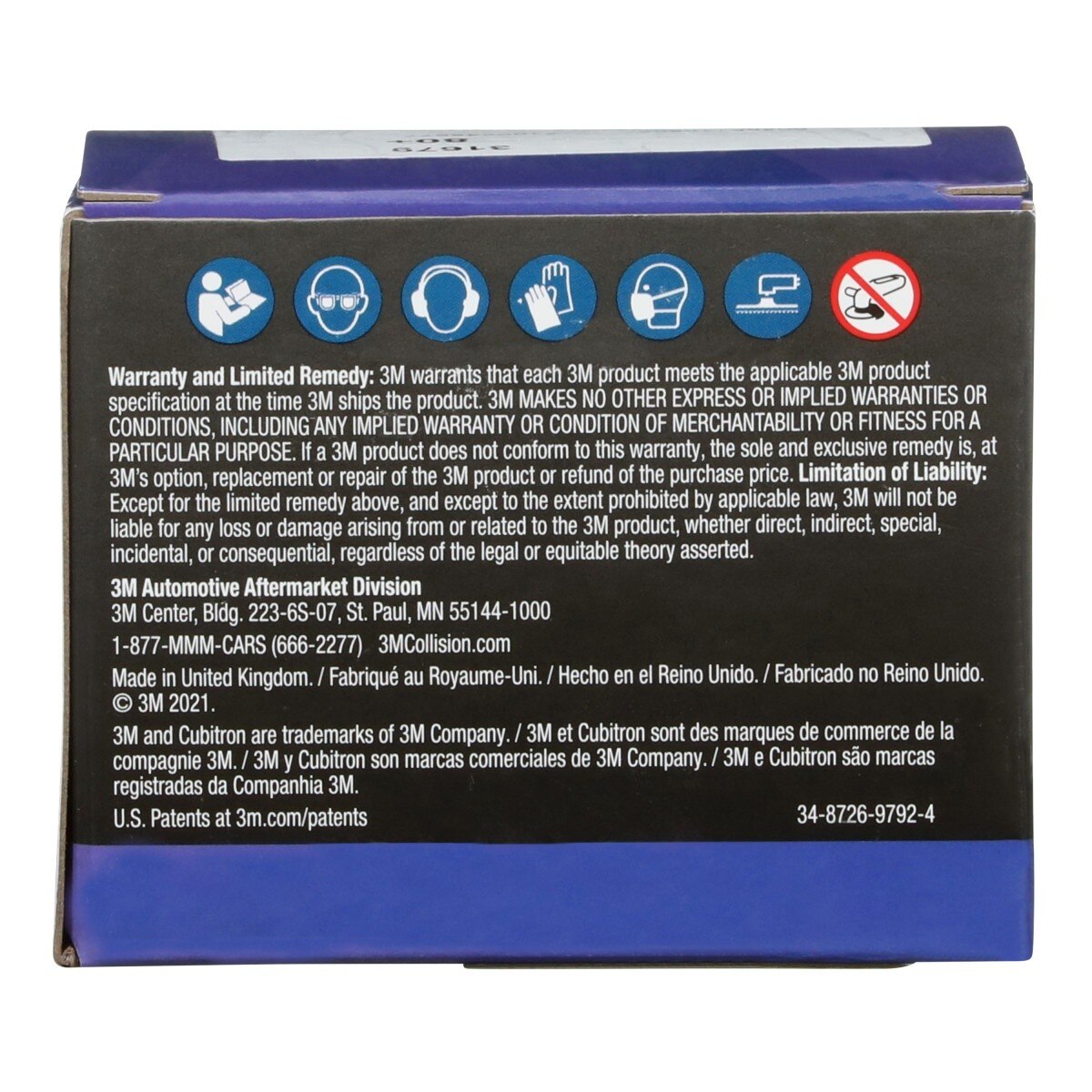 3M 710W Cubitron II Hookit Net Disc Roll, 3 in, 80+ Grit, Purple, 50 Discs per Roll (31679) (7100291693)  - (6Pack) - 6