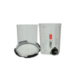 3M 26024 PPS Spray Cup System Kit, Large, 28 oz, 200 Micron Filter, 1 Hard Cup, 50 Lids, 50 Liners, 32 Sealing Plugs (7100297030) - 3