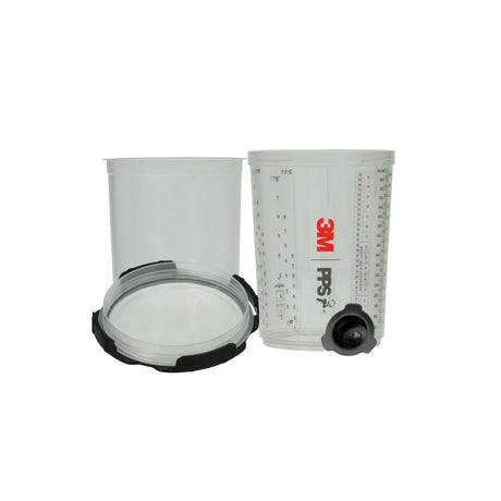 3M 26024 PPS Spray Cup System Kit, Large, 28 oz, 200 Micron Filter, 1 Hard Cup, 50 Lids, 50 Liners, 32 Sealing Plugs (7100297030) - 3