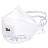 3M 9211+ 9211 Aura Particulate Respirator, N95, Valved, Flat Fold, Individually Wrapped, NIOSH Approved (7100303148) (120 Pack) - 2