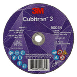 3M 90034 Cubitron Cut-Off Wheel, 36+, T1, 4 in x 1/8 in x 3/8 in, Black (7100304004) (50 Pack)