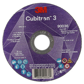 3M 90036 Cubitron Cut-Off Wheel, 36+, T1, Black, 4-1/2 in x 1/8 in x 7/8 in, ANSI (7100304006) (50 Pack)