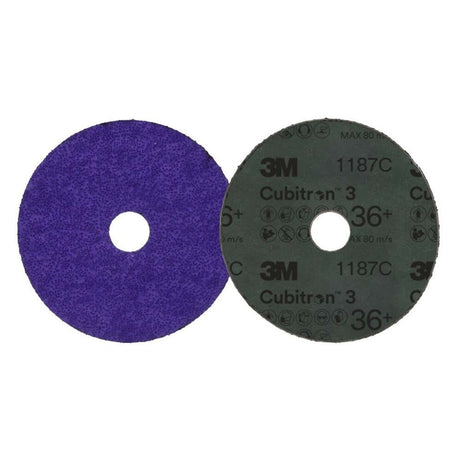 3M 1187C Cubitron 3 Fibre Disc , 36+, 4-1/2 in x 7/8 in, Die 450E (7100309788) (100 Pack) - 5