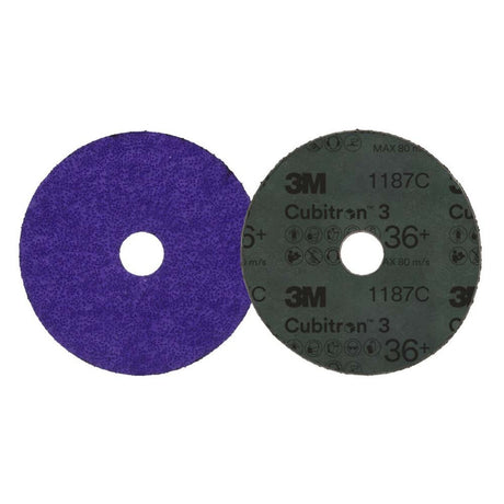 3M 1187C Cubitron 3 Fibre Disc , 36+, 4-1/2 in x 7/8 in, Die 450E (7100309788) (25 Pack) - 5