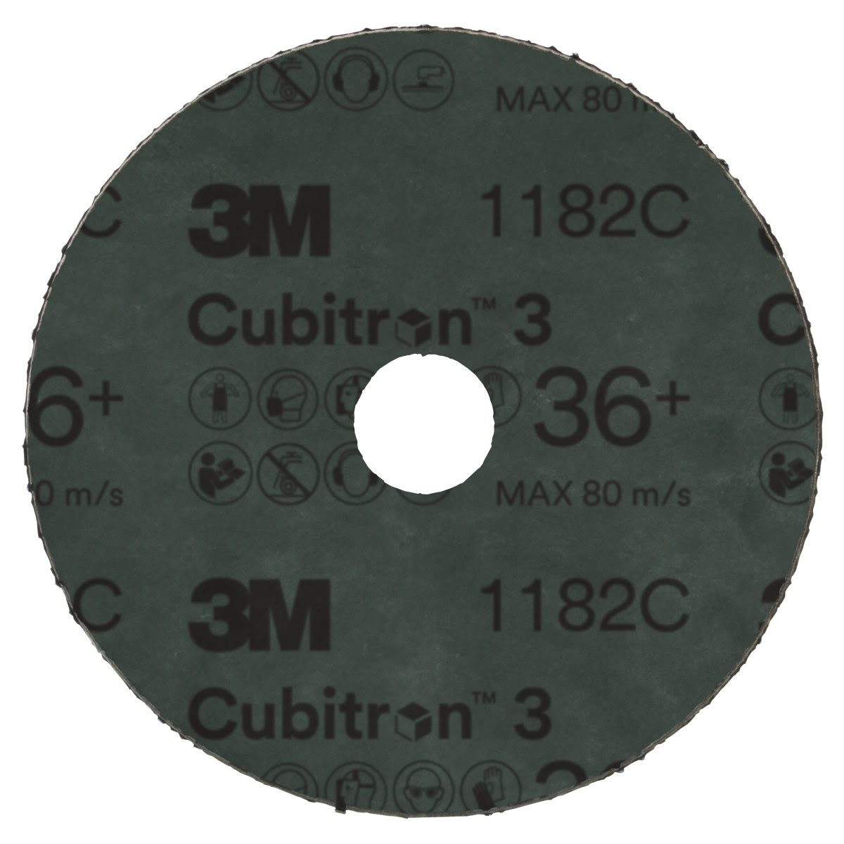 3M 1182C Cubitron Fibre Disc, 36+, Purple, 4 in x 5/8 in, Die 400FF (7100309791) (100 Pack) - 4