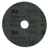 3M 1187C Cubitron Fibre Disc, 36+, Purple, 4 in x 5/8 in Center Hole, Precision Shaped Ceramic, Medium High Pressure Grinding, Weld Removal, Beveling (7100309792) (100 Pack) - 3