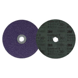 3M 1182C Cubitron Fibre Disc, GL Quick Change, 36 Plus, Purple, 7 in, Precision Shaped Ceramic for Mild or Carbon Steel Beveling Heavy Grinding Weld Removal (7100309796) (100 Pack) - 2