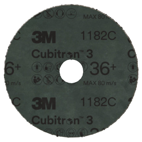 3M 1182C Cubitron Fibre Disc, 36 Plus, Purple, 4 in x 7/8 in, 400N (7100309797) (100 Pack) - 3