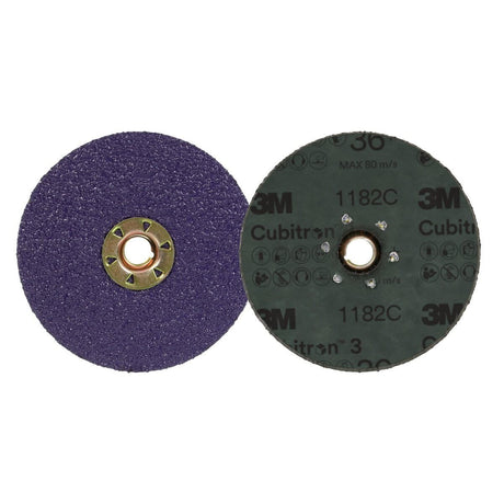 3M 1182C Cubitron 3 Fibre Disc TN Quick Change 36+ Purple 5 in (7100310728) (100 Pack) - 2