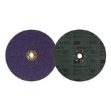 3M 1182C Cubitron Fibre Disc, TN Quick Change, Precision Shaped Ceramic, 36 Plus, Purple, 7 in, Die 700BB (7100310729) (100 Pack) - 2