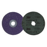 3M 1182C Cubitron Fibre Disc, GL Quick Change, G450E, Precision Shaped Ceramic, 36+, Purple, 4-1/2 in (7100310730) (100 Pack) - 2