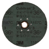 3M 1187C Cubitron 3 Fibre Disc , 36+, TN Quick Change, 5 in, Die 500P, Bag (7100310731) (100 Pack) - 2