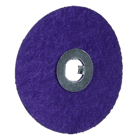 3M 1187C Cubitron 3 Fibre Disc, GL Quick Change, 36+, Purple, 5 in (7100310796) (100 Pack) - 4