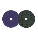 3M 1182C Cubitron Fibre Disc 36+ Purple 9-1-8 in x 7-8 in Die 912J (7100310797) (100 Pack) - 2