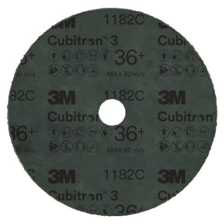 3M 1182C Cubitron Fibre Disc 36+ Purple 9-1-8 in x 7-8 in Die 912J (7100310797) (100 Pack) - 3