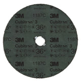 3M 1187C Cubitron 3 Fibre Disc, GL Quick Change, Precision Shaped Ceramic, 36 Plus, Purple, 7 in (7100310803) (100 Pack) - 3