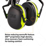 3M X4P5E PELTOR Helmet Attached Earmuffs, Electrically Insulated, NRR 25 dB, X Series, Hard Hat Attached (7100311536) - 7