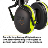 3M X4P5E PELTOR Helmet Attached Earmuffs, Electrically Insulated, NRR 25 dB, X Series, Hard Hat Attached (7100311536) - 8