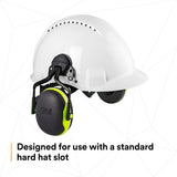 3M X4P5E PELTOR Helmet Attached Earmuffs, Electrically Insulated, NRR 25 dB, X Series, Hard Hat Attached (7100311536) - 10