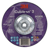 3M 90009 Cubitron 3 Depressed Center Grinding Wheel, 7 in x 1/4 in x 5/8 in-11, 36+ T27, ANSI, Precision Shaped Grain for Beveling, Weld Grinding, Heavy Deburring, Slag Removal (7100312965) (10 Pack)