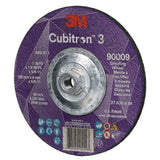 3M 90009 Cubitron 3 Depressed Center Grinding Wheel, 7 in x 1/4 in x 5/8 in-11, 36+ T27, ANSI, Precision Shaped Grain for Beveling, Weld Grinding, Heavy Deburring, Slag Removal (7100312965) (10 Pack) - 3