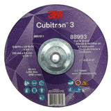 3M 88993 Cubitron 3 Cut and Grind Wheel, 36+ Grit, Type 27, 9 in x 1/8 in x 5/8 in-11 Thread, ANSI Rated for Cutting and Grinding (7100313197) (10 Pack)