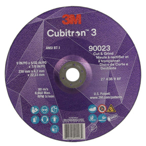 3M Cubitron 3 Cut and Grind Wheel, 36+, T27, 9 in x 5/32 in x 7/8 in, ANSI (90023) (7100313199) (10 Pack)  - (20Pack)