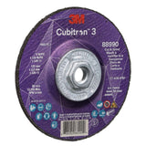 3M 88990 Cubitron 3 Cut and Grind Wheel, 36+ Grit, Type 27, 5 in x 1/8 in x 5/8 in-11 for Cutting, Grinding, Back-Gouging, Fillet Weld Removal (7100313204) (10 Pack) - 2