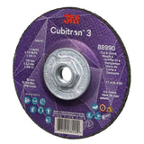 3M 88990 Cubitron 3 Cut and Grind Wheel, 36+ Grit, Type 27, 5 in x 1/8 in x 5/8 in-11 for Cutting, Grinding, Back-Gouging, Fillet Weld Removal (7100313204) (10 Pack) - 3