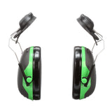 3M X1P3E PELTOR Helmet Attached Earmuffs, NRR 21 dB, Cap Style Hard Hat Compatible, Black/Green (7100315030) (1 Pair)  - (10 Pack) - 3