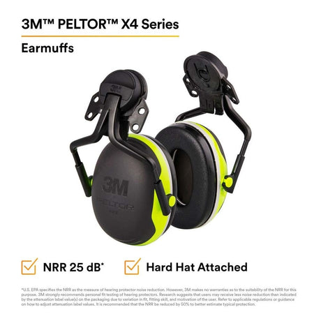 3M X4P5E-FORESTRYORAN X4P5E-OR PELTOR Hard Hat Attached Earmuffs, Electrically Insulated, NRR 25 dB (7100315031) - 2