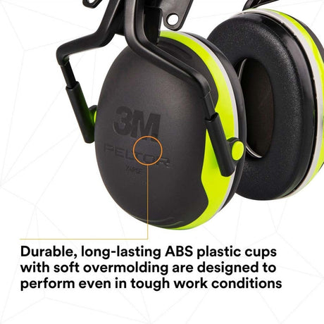 3M X4P5E-FORESTRYORAN X4P5E-OR PELTOR Hard Hat Attached Earmuffs, Electrically Insulated, NRR 25 dB (7100315031) - 3