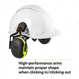 3M X4P5E-FORESTRYORAN X4P5E-OR PELTOR Hard Hat Attached Earmuffs, Electrically Insulated, NRR 25 dB (7100315031) (10 Pack) - 4