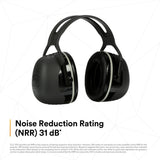 3M 7100315048 Over-the-Head Earmuffs X5A NRR 31 dB Hearing Protection  - (10Pack) - 2