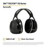 3M 7100315048 Over-the-Head Earmuffs X5A NRR 31 dB Hearing Protection  - (10Pack) - 3
